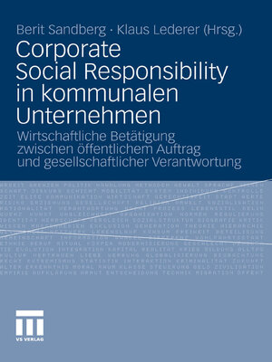 cover image of Corporate Social Responsibility in kommunalen Unternehmen